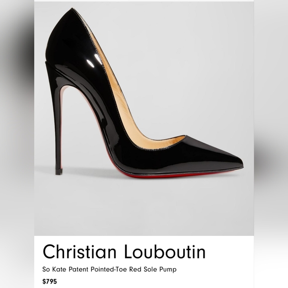 Christian Louboutin So Kate Patent Pointed-Toe Red Sole Pumps - S - Picture 10 of 10